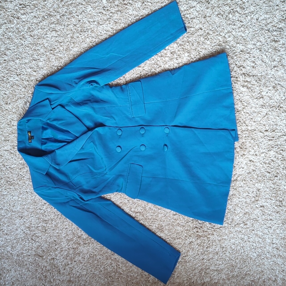 Blue blazer dress